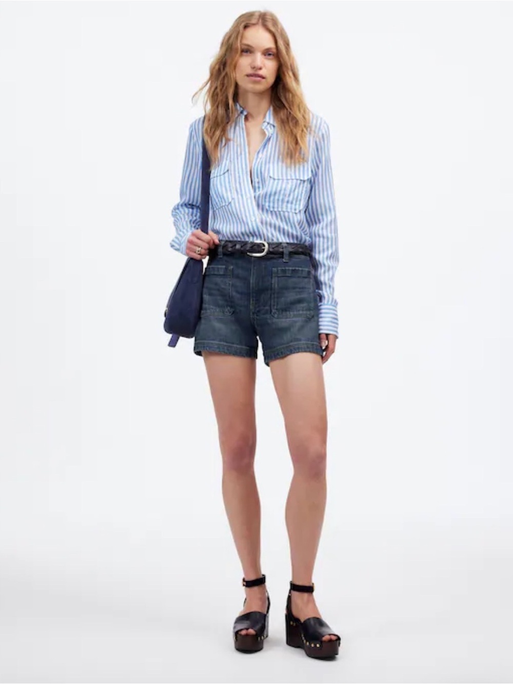 Madewell Emmett High-Rise Denim Shorts size 33 NWT